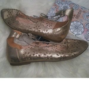 New Torrid Gold Ballerina Flats